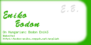 eniko bodon business card